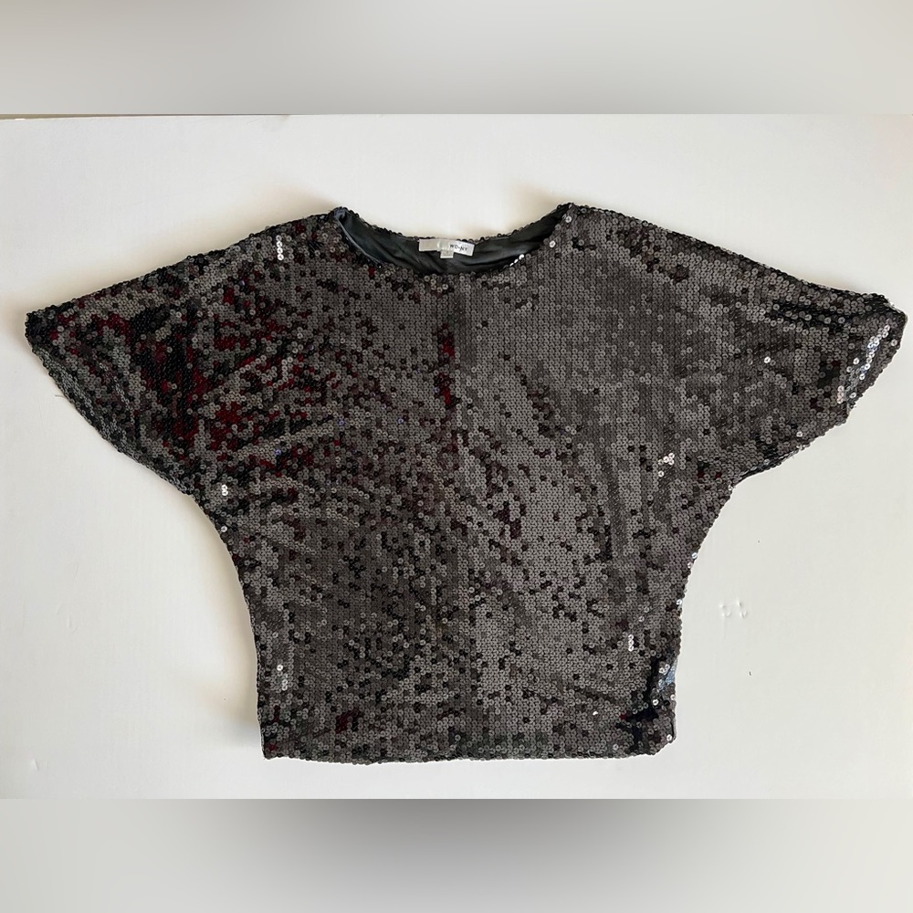 WD.NY black sequin top